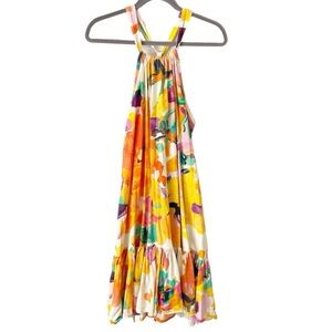 Anthropologie Dress Women's Medium Friday Flora Cross Back Sundress Resortwear